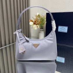 Prada Cream Nylon Re-Edition 2000 Bag-purple