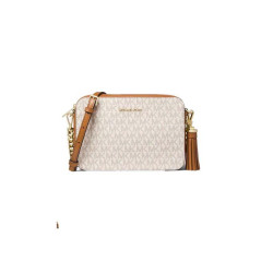 Ginny Medium Logo Crossbody Bag -white