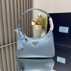 Prada Cream Nylon Re-Edition 2000 Bag-blue