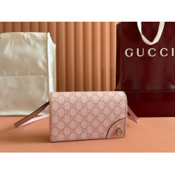 Emblem wallet with Leather strap pink