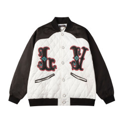 Bicolor Satin Bomber Jacket