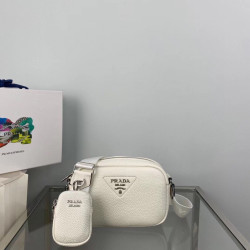 Authentic prada women's crossbody bag single-compartment shoulder bag white